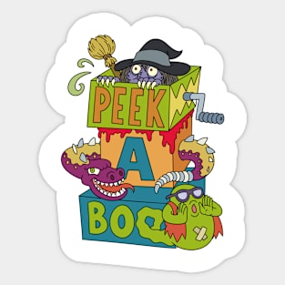 Peek-a-Boo Halloween Gift Sticker